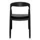 Astrid Ashwood Dining Chair Set of 2 - Black w Black Leather