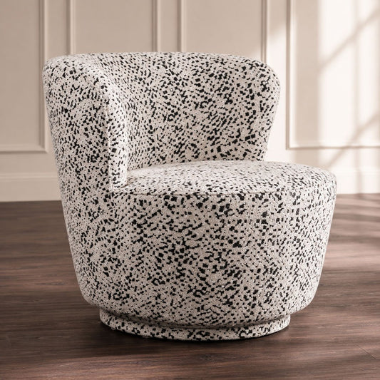 Alberta Swivel Chair - Charcoal Jacquard
