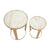 Isabelle Marble Nesting Side Tables - Gold