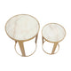 Isabelle Marble Nesting Side Tables - Gold