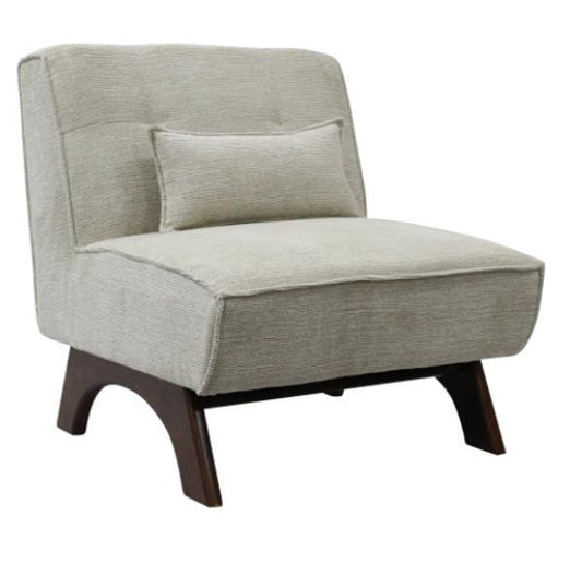 Tresco Slipper Chair - Grey Chenille - OUTLET NSW