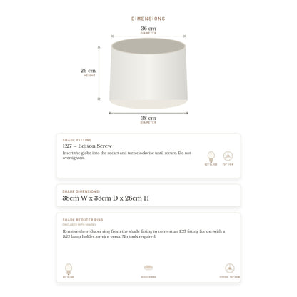 Capella Tapered Shade - Medium White