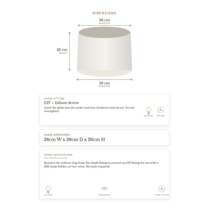 Capella Tapered Shade - Medium White - Bulk Buy Qty 5