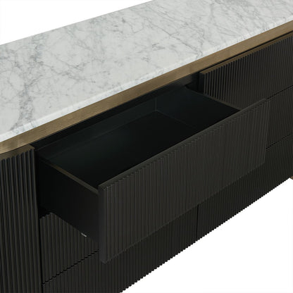 Demarco 6 Drawer Chest - Black - OUTLET NSW