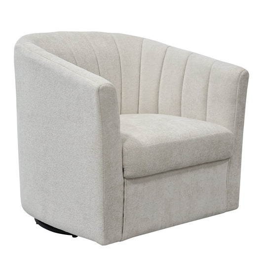 Cadman Swivel Arm Chair - Fawn Chenille