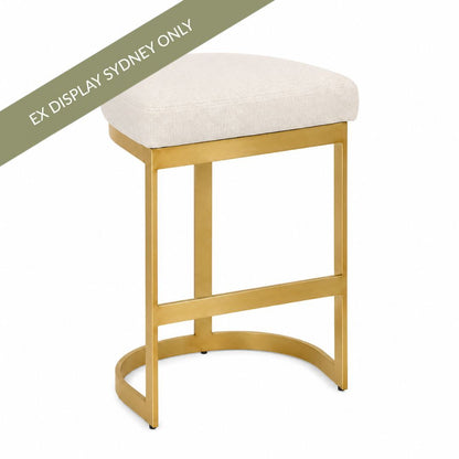 Brooke Gold Bar Stool - Natural Linen – view 2