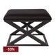 Spencer Black Timber Stool - Black Linen