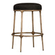 Heston Brass Kitchen Stool - Black Linen