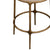 Heston Brass Kitchen Stool - Natural Linen