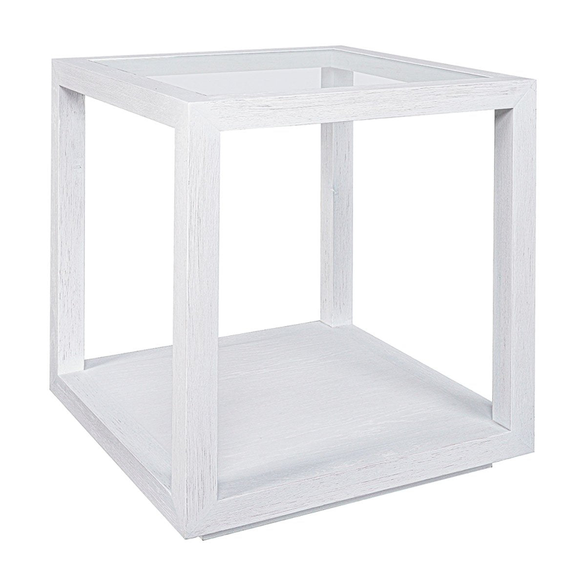 Sadie Oak Square Side Table - Medium White