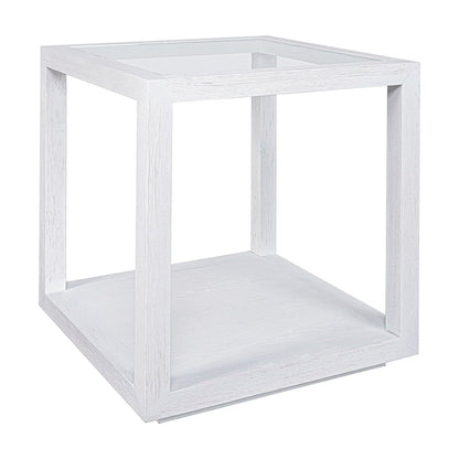 Sadie Oak Square Side Table - Medium White