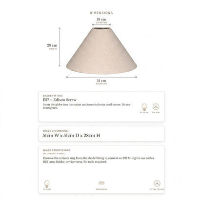 Messina Empire Shade - Large Natural