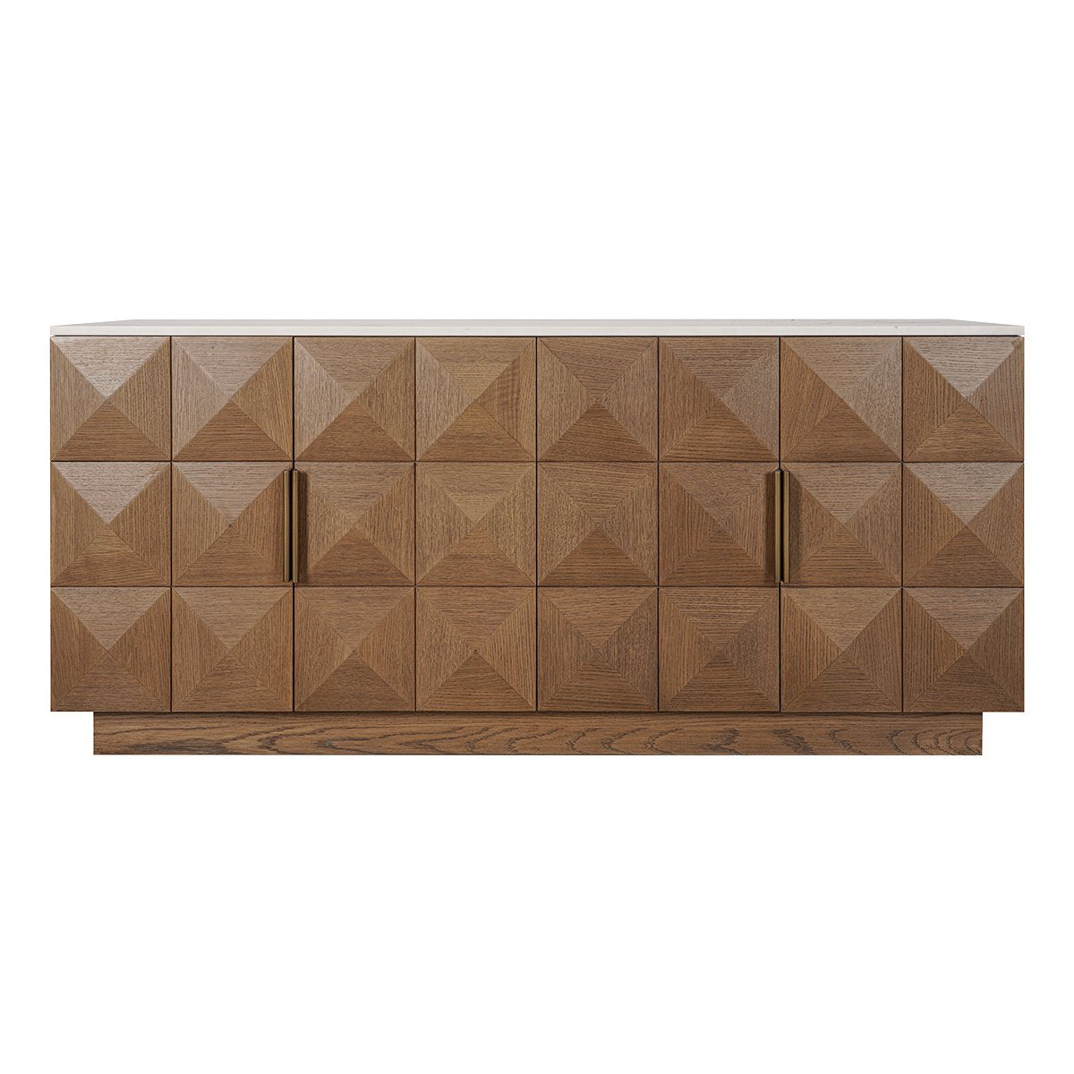 Benedict 170cm Walnut Buffet - White Marble