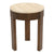 Oliver Travertine Side Table - Small Brown.