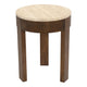 Oliver Travertine Side Table - Small Brown.