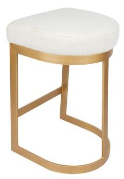 Brooke Gold Bar Stool - Natural Linen - OUTLET NSW