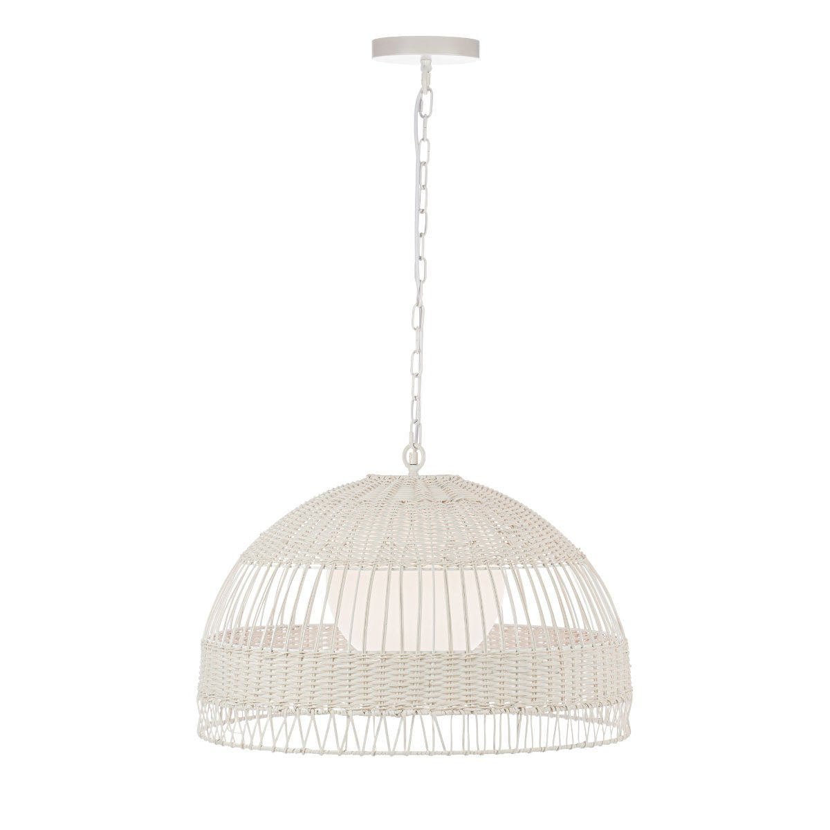 Fortaleza Rattan Pendant - Medium White