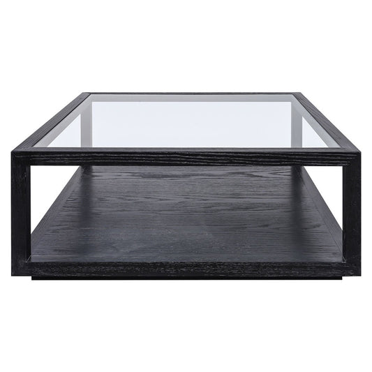 Sadie Oak Square Coffee Table - Black