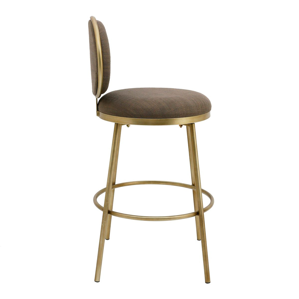 Eliza Swivel Kitchen Stool - Chocolate Linen