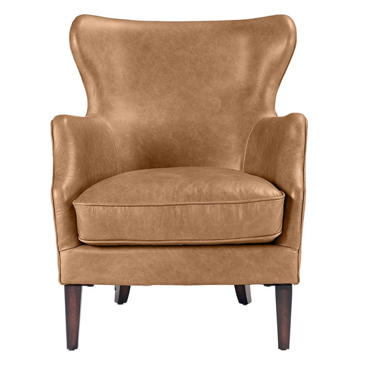 Marlon Arm Chair - Light Brown Leather