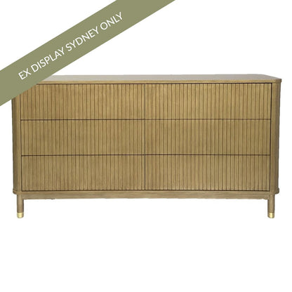 Sophia 6 Drawer Chest - Antique Gold - OUTLET NSW