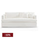 Birkshire 3 Seater Slip Cover Sofa - White Linen