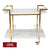 Franklin White Marble Bar Cart - Gold