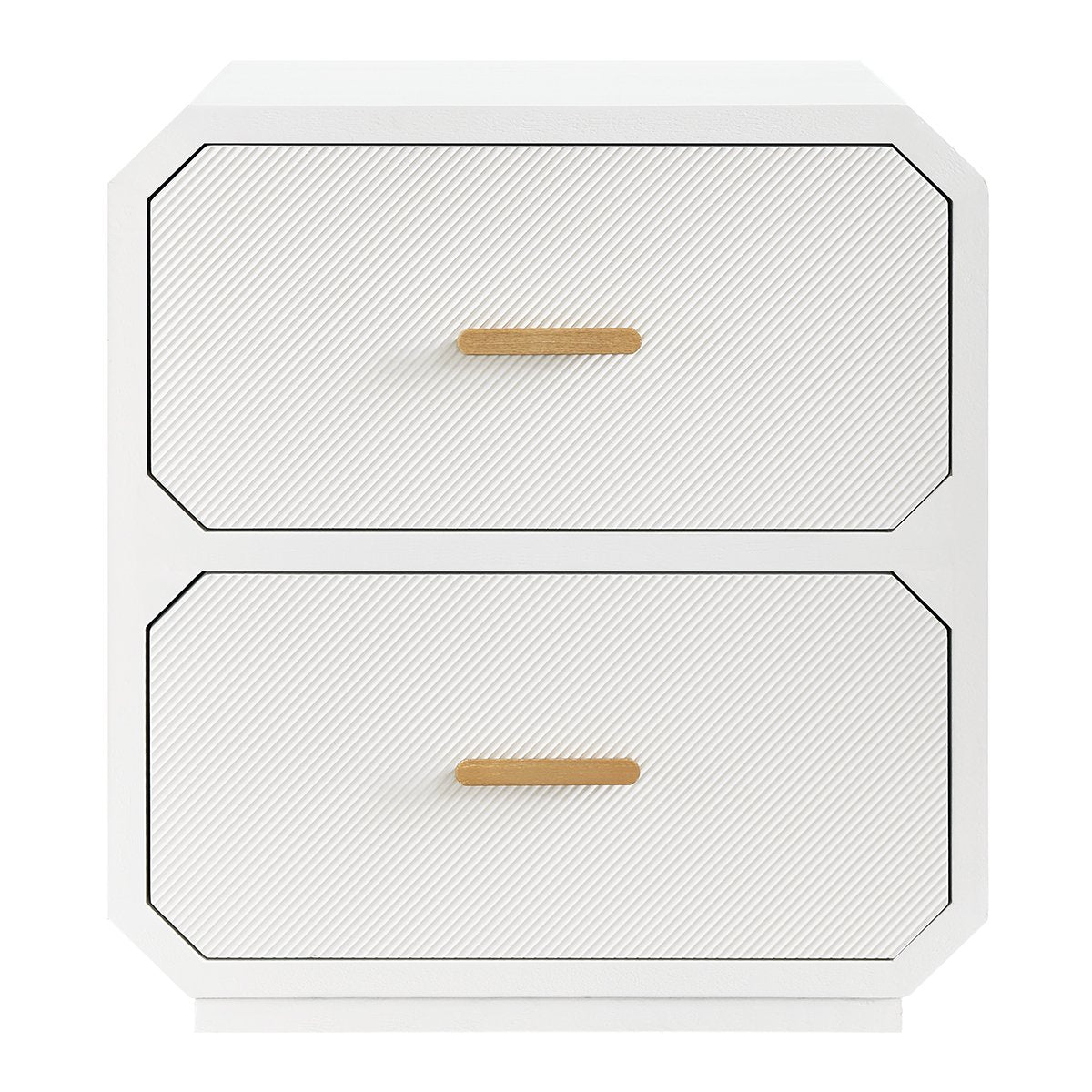 Anderson 2 Drawer Bedside Table - White