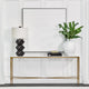 Heston Marble Console Table - Large Brass