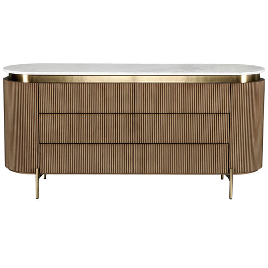 Demarco 6 Drawer Chest - Antique Gold