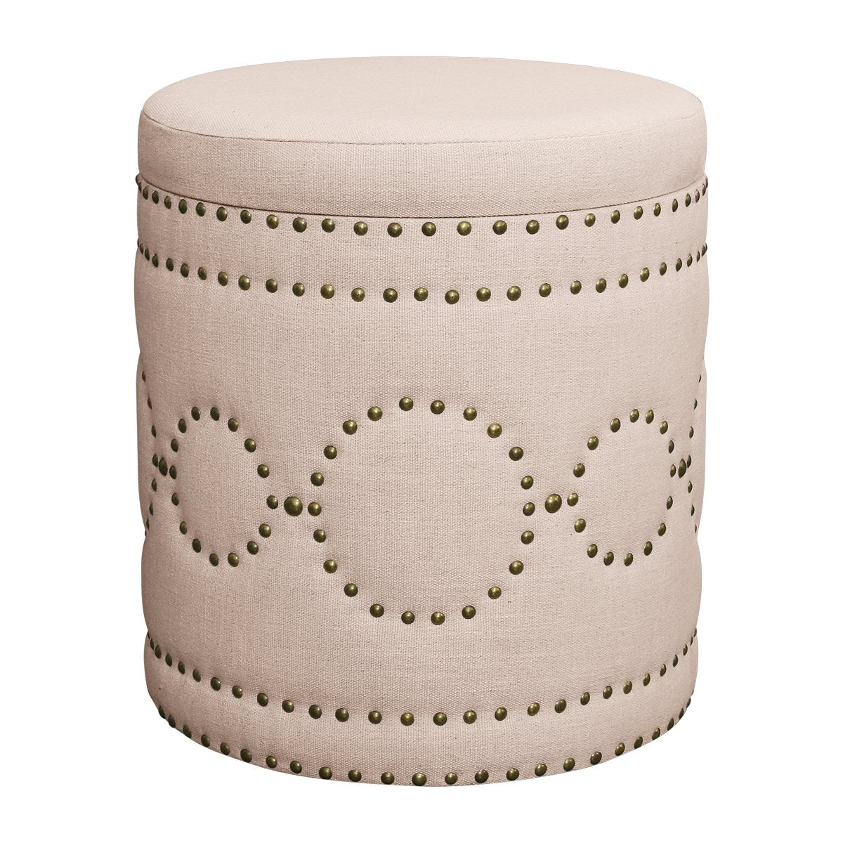 Bradshaw Round Storage Stool - Fawn Linen