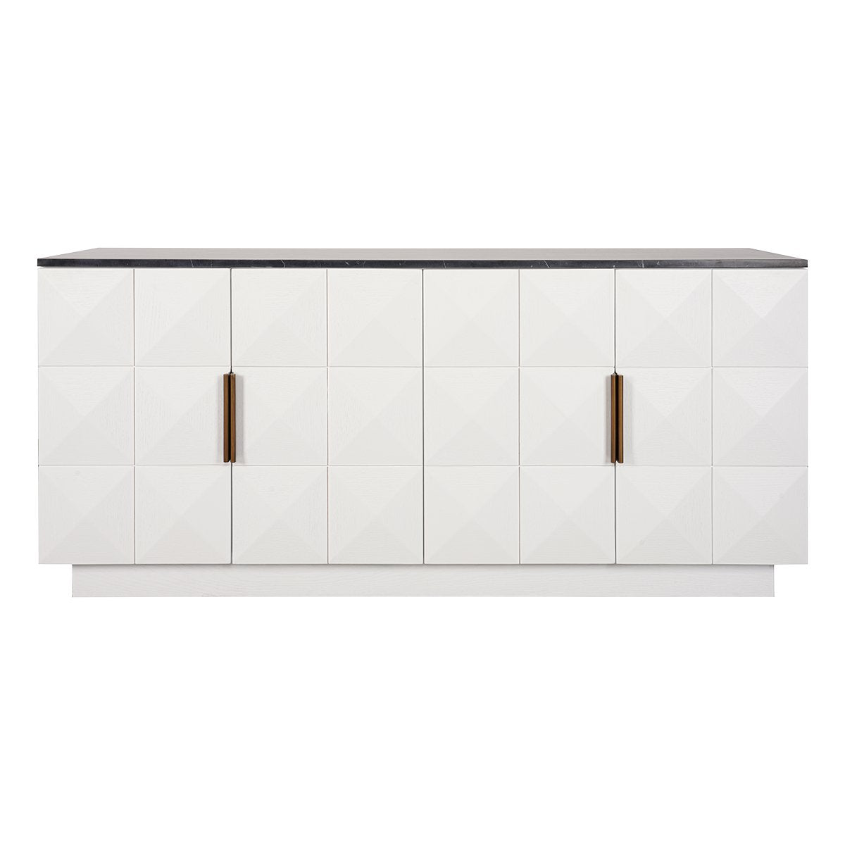 Benedict White Oak Buffet - Black Marble