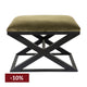 Spencer Black Timber Stool - Moss Velvet