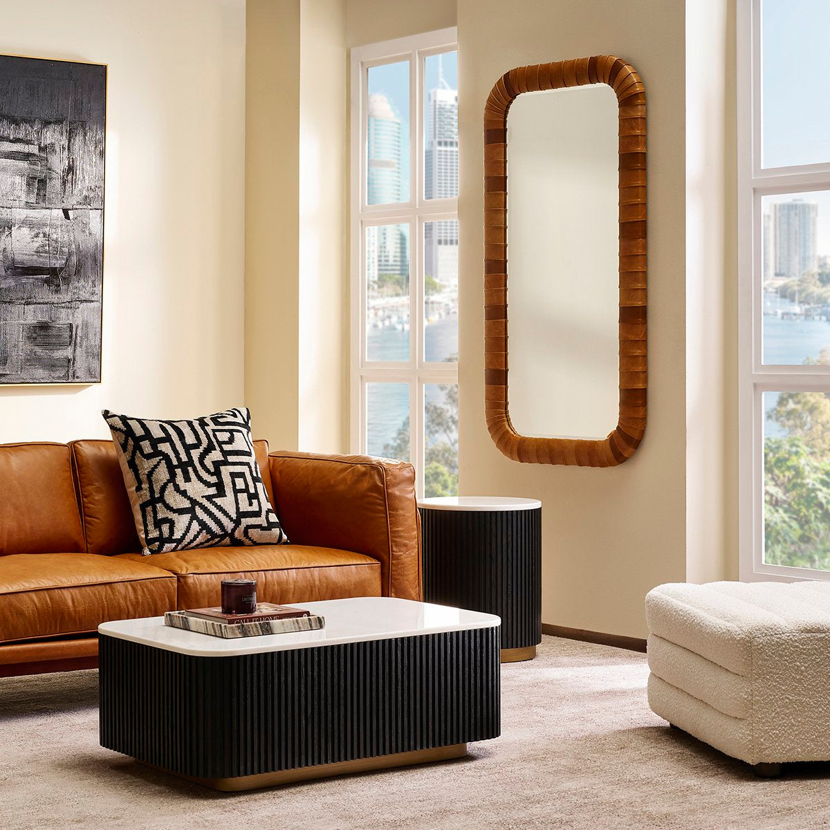 Sienna Leather Wall Mirror