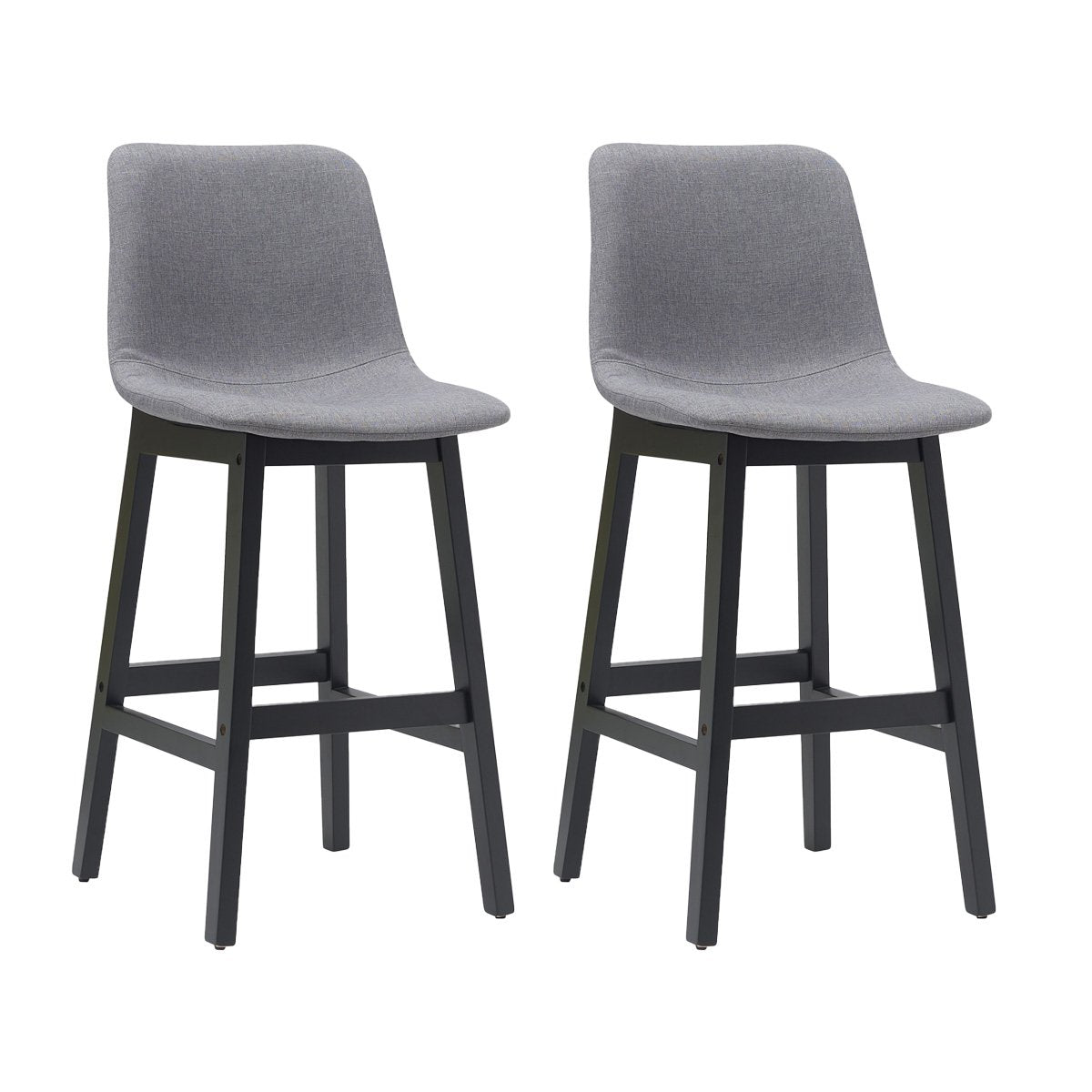 Jermaine Bar Stool Set of 2 - Stone Grey - OUTLET NSW