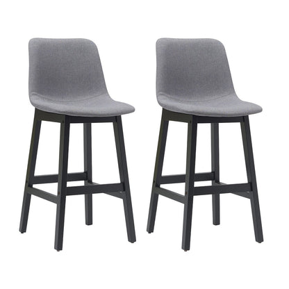Jermaine Bar Stool Set of 2 - Stone Grey - OUTLET NSW