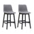 Jermaine Bar Stool Set of 2 - Stone Grey