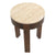 Oliver Travertine Side Table - Small Brown.