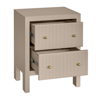 Ariana 50x65cm Bedside Table - Beige