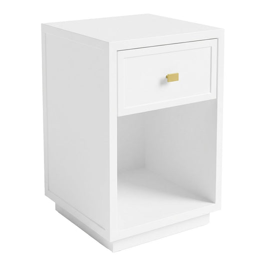 Logan Bedside Table - Petite White
