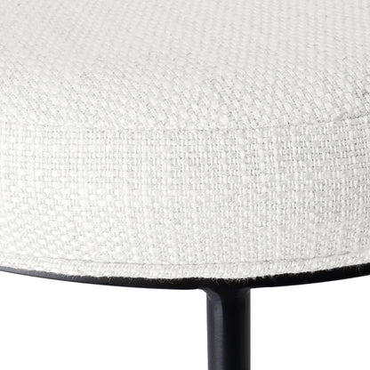 Blackley Black Iron Bar Stool - Natural Linen