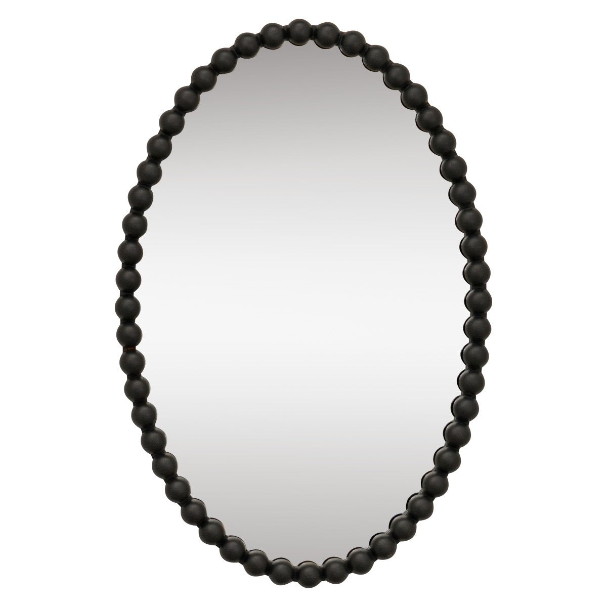 Esme 51x76cm Oval Wall Mirror - Black