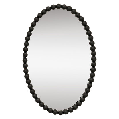 Esme 51x76cm Oval Wall Mirror - Black