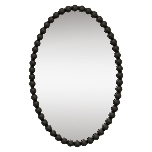 Esme 51x76cm Oval Wall Mirror - Black