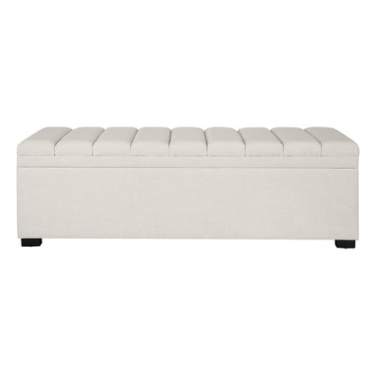 Soho Storage Bench Ottoman - Ecru