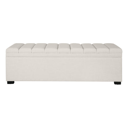 Soho Storage Bench Ottoman - Ecru