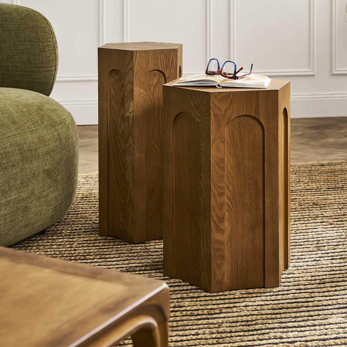 Winston Tall Side Table - Walnut