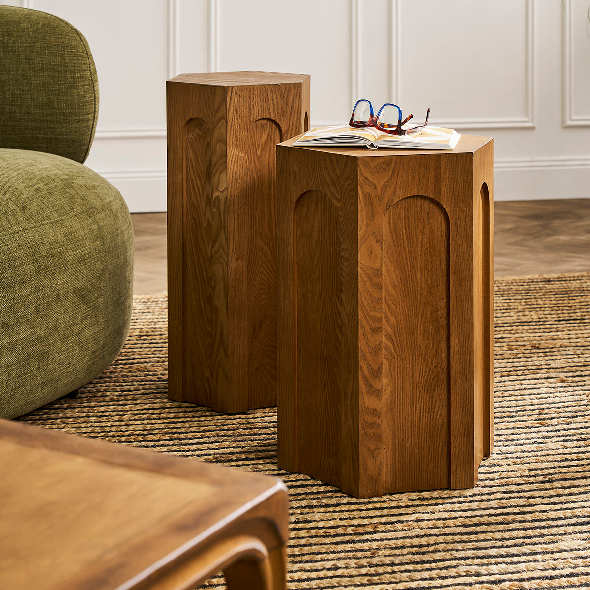 Winston Tall Side Table - Walnut