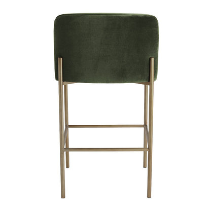 Leon Kitchen Stool - Moss Velvet