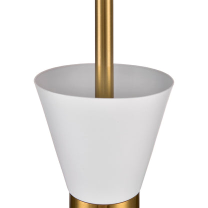 Oslo Pendant - White w Brass